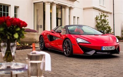 McLaren 570S, 2018, red supercar, exterior, sports coupe, new red 570S, British sports cars, McLaren