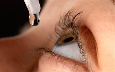 drop in the eye, eye treatment concepts, medicine, eyes, ophthalmology concepts