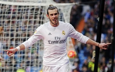 Gareth Bale, Galacticos, 4k, football stars, GarethBale11, soccer, Real Madrid, Cristiano Ronaldo, La Liga, Bale, footballers
