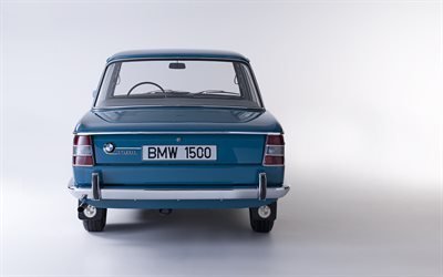 BMW 1500, 1961, Е115, exterior, rear view, retro cars, BMW New Class, BMW