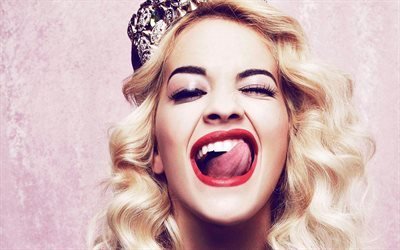 Rita Ora, portrait, face, 4k, British singer, British celebrities