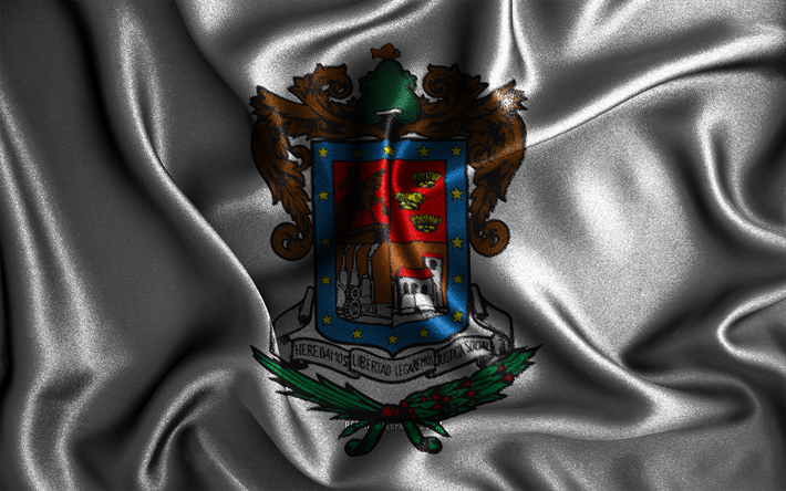 bandera de michoac&#225;n de ocampo, 4k, banderas onduladas de seda, estados mexicanos, d&#237;a de michoac&#225;n de ocampo, banderas de tela, arte 3d, michoac&#225;n de ocampo, am&#233;rica del norte, estados de m&#233;xico, bandera 3d de michoac&#225;n