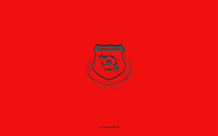 Panama national football team, red background, football team, emblem, CONCACAF, Panama, football, Panama national football team logo, North America
