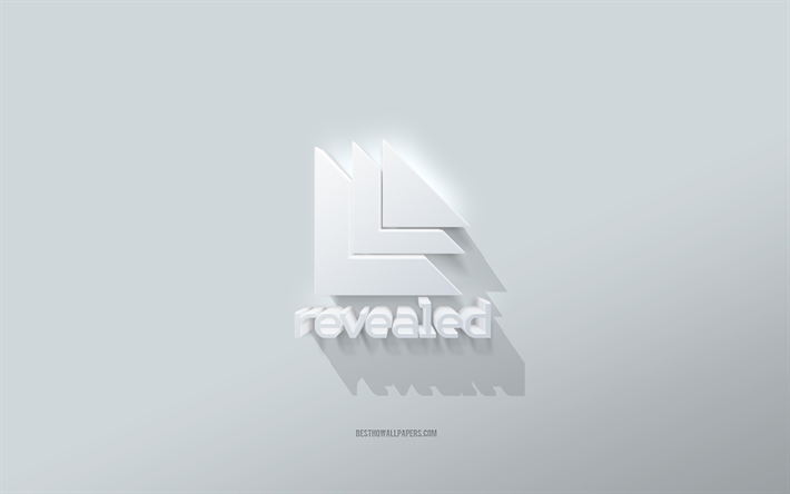 Revealed Recordings logo, white background, Revealed Recordings 3d logo, 3d art, Revealed Recordings, 3d Revealed Recordings emblem