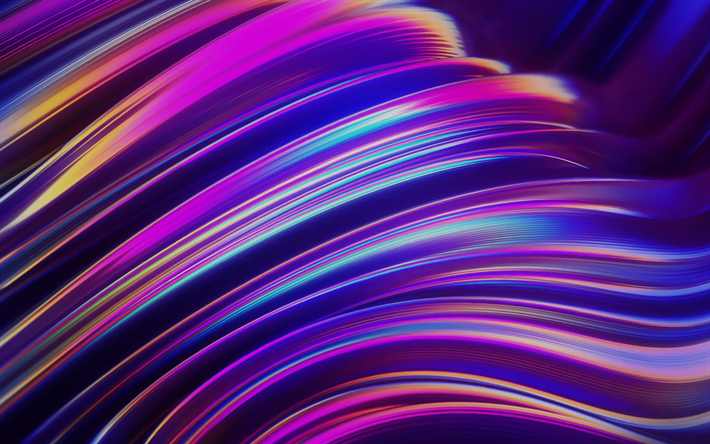Download wallpapers violet 3D waves, 3D textures, abstract waves, violet  backgrounds, creative, background with waves, wavy backgrounds for desktop  free. Pictures for desktop free