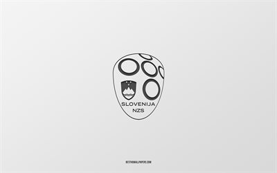 Slovenia national football team, white background, football team, emblem, UEFA, Slovenia, football, Slovenia national football team logo, Europe