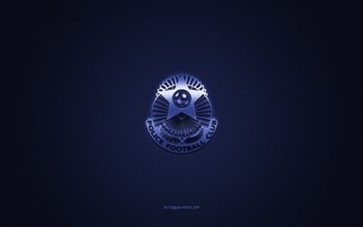 bangladesh police fc, bangladesh football club, blaues logo, blauer kohlefaserhintergrund, bangladesh premier league, fußball, dhaka, bangladesch, logo der bangladesh police fc