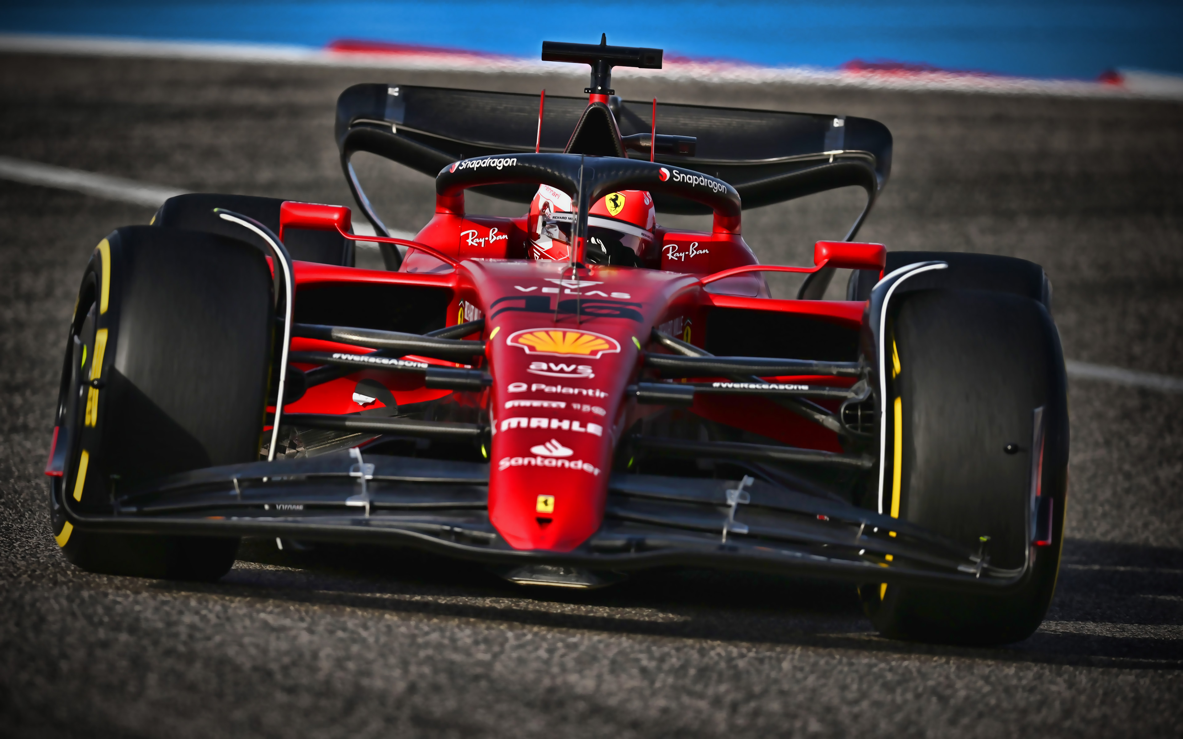 Download wallpapers Charles Leclerc, 4k, Ferrari F175, raceway, 2022
