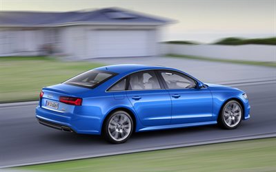 Audi A5 Sportback, 2018, 4k, vista lateral, exterior, azul nuevo A5 Sportback, los coches alemanes, el Audi