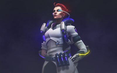 Moira, darkness, Overwatch characters, female warriors, 2019 games, shooter, Overwatch, Moira Overwatch