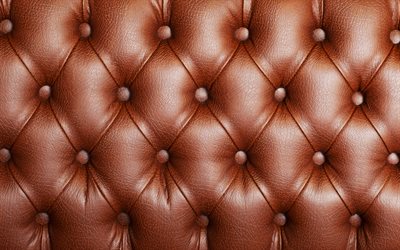 brown leather upholstery, 4k, tufted brown upholstery, brown leather, macro, brown leather background, leather textures, brown backgrounds