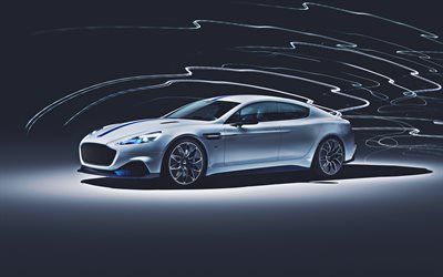 4k, Aston Martin Rapide E EV Concept, s&#228;hk&#246;autot, 2019 autot, luksusautojen, 2019 Aston Martin Rapide, Aston Martin