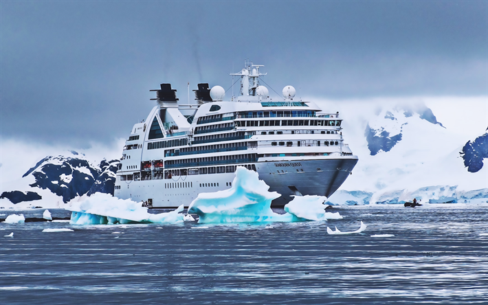 Seabourn Quest, geleiras, HDR, navio de cruzeiro, MV Seabourn Quest, Seabourn Cruise Line