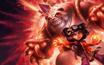 League of Legends, Main characters, Annie, Dark Child, creative art, characters