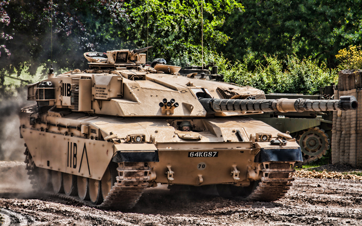 チャレンジャー1, 4k, HDR, タンク, イギリスMBT, イギリス陸軍, 砂迷彩, 装甲車, のFV40304チャレンジャー1