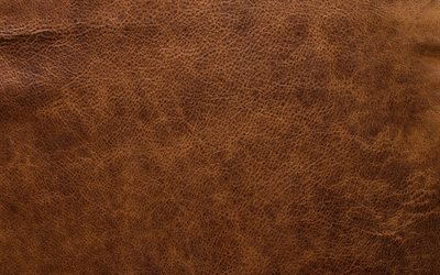 4k, ブラウンのレザーの質感, マクロ, 皮革, 茶色の背景, 革の背景, 近, 革