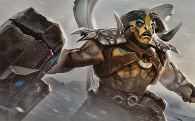 Elder Titan, battle, Dota 2, monster, warrior, Dota2