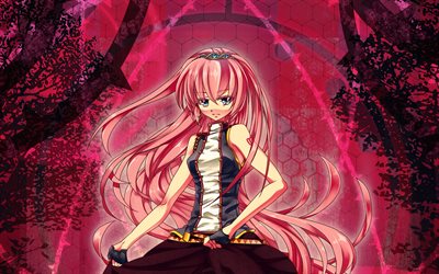 Megurine Luka, abstract art, Vocaloid Characters, girl with pink hair, manga, Vocaloid, Luka Megurine