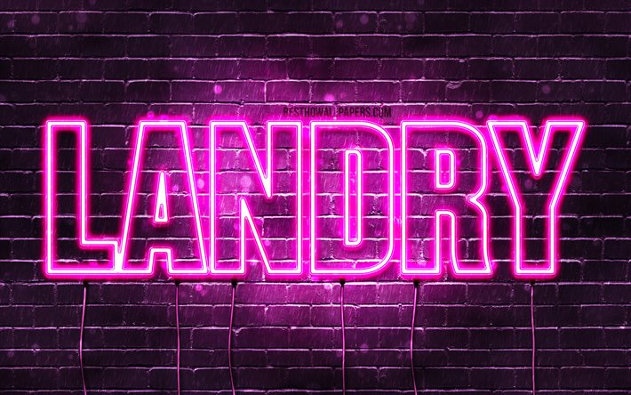 Download wallpapers Landry, 4k, wallpapers with names, female names ...