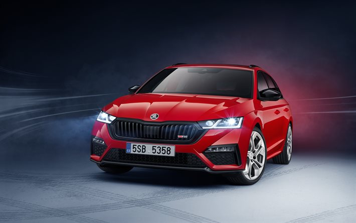 Skoda Octavia IV Combi, 4k, su strada, per il 2020, auto, Skoda Octavia A8, auto ceca, la via, la rete Octavia, 2020 Skoda Octavia RS Combi, Skoda nuova Octavia