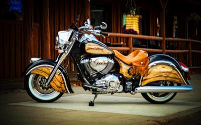 indian jack daniels chief vintage, 4k, superbikes, 2016 bikes, american motorcycles, indian motorr&#228;der