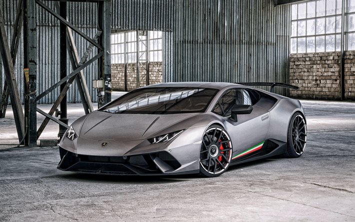 En 2020, la Lamborghini Huracan, Performante Diabolico, Wheelsandmore, gris coup&#233; sport, tuning, nouveau gris Huracan, italien supercars, Lamborghini