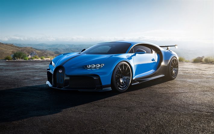 Bugatti Chiron Pur Spor, 4k, hypercars, 2020 arabalar, s&#252;per arabalar, 2020 Bugatti Chiron, Fransız otomobil, Bugatti