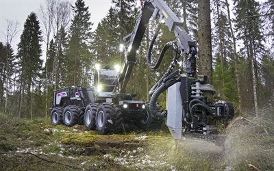 Logset 12H GTE Hybrid, harvester, forest machine, 8x8, felling of trees, forestry machine, logging, Logset