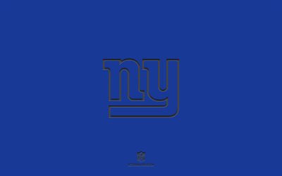 New York Giants, blue background, American football team, New York Giants emblem, NFL, USA, American football, New York Giants logo