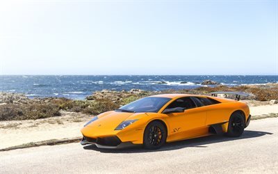 Lamborghini Murcielago, LP670-4, Orange Murcielago, Superbil, italienska bilar, Lamborghini