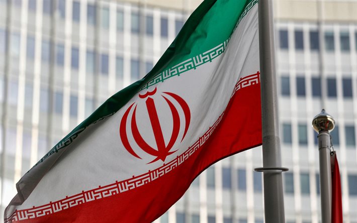 Lippu Iranin, valtion virallinen symboli, Iranin lippu, lipputanko, Kolme-V&#228;rinen Lippu, Iran