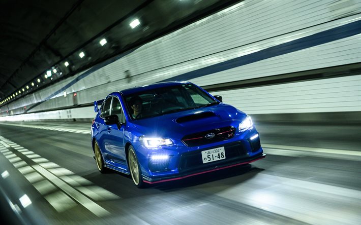 Subaru WRX STI EJ20 Final Edition, 4k, night, 2020 cars, JP-spec, 2020 Subaru WRX STI, japanese cars, Subaru