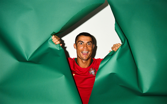 Cristiano Ronaldo, Russia 2018, photo shoot, Portuguese soccer player, Portugal national football team, FIFA World Cup 2018, football