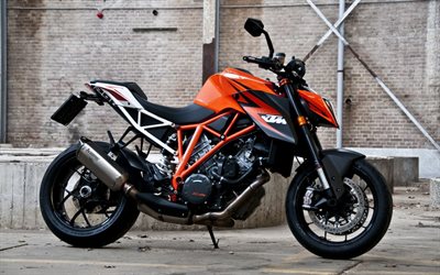 ktm 1290 super duke r, 2018, exterieur, side view, orange-schwarz sport bike, ktm