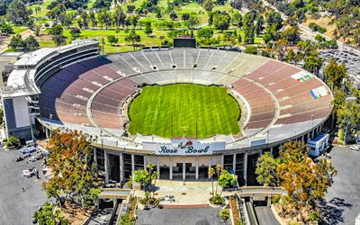 Rose Bowl Stadium di Pasadena, in California, stadio di calcio, impianti sportivi, USA, Spieker Campo