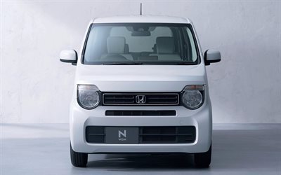 Honda N WGN, 4k, vista de frente, 2019 coches, minivans, 2019 Honda N WGN, los coches japoneses, Honda