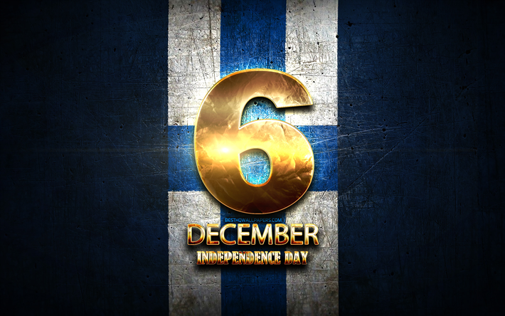 Finlands D&#237;a de la Independencia, el 6 de diciembre, de oro signos, finland&#233;s fiestas nacionales, Finlandia Festivos, Finlandia, Europa, D&#237;a de la Independencia de Finlandia