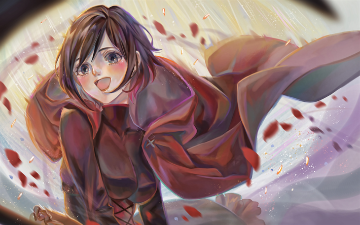 Download Wallpapers Ruby Rose 4k Manga Rwby Artwork Anime Characters Rwby Series For Desktop Free Pictures For Desktop Free