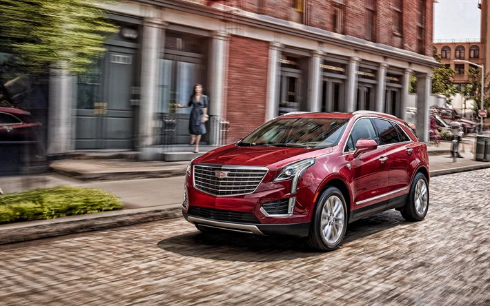 2020, Cadillac XT5, front view, exterior, compact crossover, new red XT5, red crossover, american cars, Cadillac
