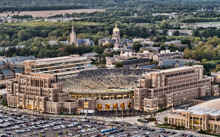 Notre Dame-Stadion, Our Lady, Indiana, Notre Dame Fighting Irish Stadium, USA, University of Notre Dame, Notre Dame Fighting Irish, NCAA, amerikkalaisen jalkapallon stadion