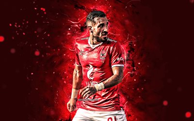 Ali Maaloul, 4k, Al Ahly SC, Tunisian footballers, soccer, Egyptian football club, The Red Devils, Al Ahly FC, Egyptian Premier League, Ali Maaloul 4K