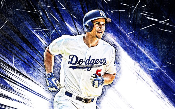 Download wallpapers 4k, Corey Seager, grunge art, MLB, Los Angeles ...