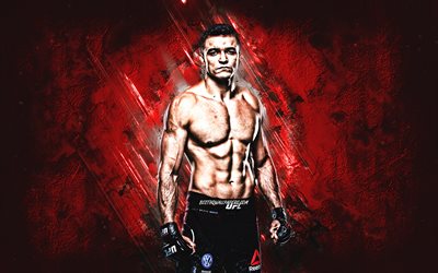 Andre Muniz, UFC, brazilian fighter, portrait, red stone background, creative background, Ultimate Fighting Championship