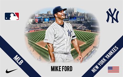 Mike Ford, New York Yankees, Amerikkalainen Baseball-Pelaaja, MLB, muotokuva, USA, baseball, Yankee Stadium, New York Yankees-logo, Major League Baseball