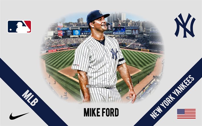 Mike Ford, los Yankees de Nueva York, American Jugador de B&#233;isbol, MLB, retrato, estados UNIDOS, el b&#233;isbol, el Yankee Stadium, de Nueva York Yankees logotipo de la Liga Mayor de B&#233;isbol