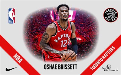 Oshae Brissett, Toronto Raptors, O Jogador De Basquete Canadense, NBA, retrato, EUA, basquete, O Scotiabank Arena, Toronto Raptors logotipo, Oshae Jahve Brissett