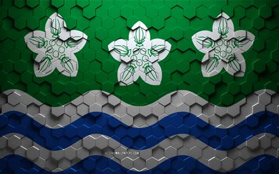 カンバーランドの旗, ハニカムアート, カンバーランド六角形フラグ, カンバーランド3d六角形アート, カンバーランド旗