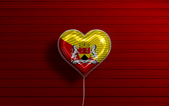 rakastan sorocabaa, 4k, realistiset ilmapallot, punainen puinen tausta, sorocaban p&#228;iv&#228;, brasilian kaupungit, sorocaban lippu, brasilia, ilmapallo lipulla, sorocaba
