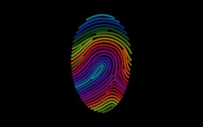 abstract fingerprint, 4k, minimal, creative, black backgrounds, dactylogram, fingerprint