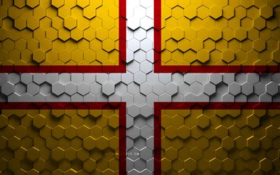 dorset flagga, honeycomb art, dorset hexagon flag, dorset 3d hexagon art